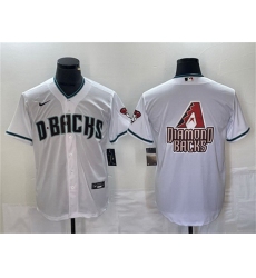 Men Arizona Diamondbacks White Team Big Logo Cool Base Stitched Baseball JerseyS