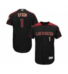 Mens Arizona Diamondbacks 1 Jarrod Dyson Black Alternate Authentic Collection Flex Base Baseball Jersey