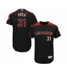 Mens Arizona Diamondbacks 31 Alex Avila Black Alternate Authentic Collection Flex Base Baseball Jersey