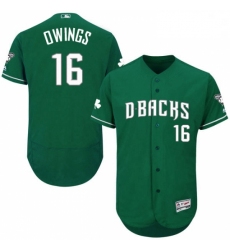 Mens Majestic Arizona Diamondbacks 16 Chris Owings Green Celtic Flexbase Authentic Collection MLB Jersey