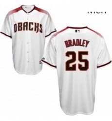 Mens Majestic Arizona Diamondbacks 25 Archie Bradley Authentic White Home Cool Base MLB Jersey