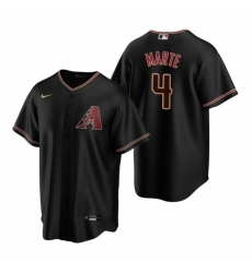 Mens Nike Arizona Diamondbacks 4 Ketel Marte Black Alternate Stitched Baseball Jersey