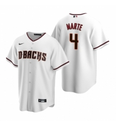 Mens Nike Arizona Diamondbacks 4 Ketel Marte White Home Stitched Baseball Jersey
