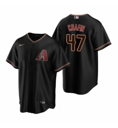 Mens Nike Arizona Diamondbacks 47 Andrew Chafin Black Alternate Stitched Baseball Jersey
