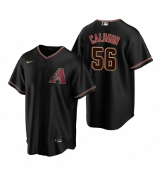 Mens Nike Arizona Diamondbacks 56 Kole Calhoun Black Alternate Stitched Baseball Jersey