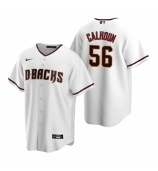 Mens Nike Arizona Diamondbacks 56 Kole Calhoun White Home Stitched Baseball Jersey