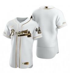 Atlanta Braves Blank White Nike Mens Authentic Golden Edition MLB Jersey