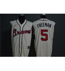 Braves 5 Freddie Freeman White Nike Cool Base Sleeveless Jersey