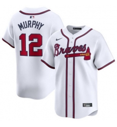 Men Atlanta Braves 12 Sean Murphy White 2024 Home Limited Stitched Baseball Jersey