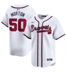 Men Atlanta Braves 50 Charlie Morton White 2024 Home Limited Stitched Baseball Jersey