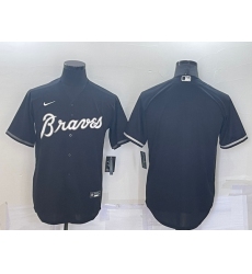 Men Atlanta Braves Blank Black Cool Base Stitched Baseball Jersey