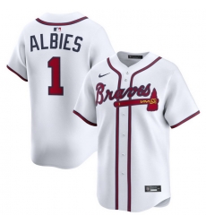 Men Atlanta Braves Nike Alternate Limited Jersey White Albies Ozzie 1