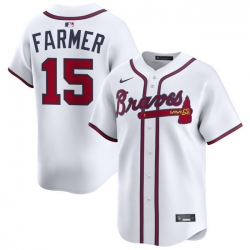 Men Atlanta Braves Nike Alternate Limited Jersey White Farmer Kyle 15