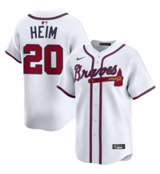 Men Atlanta Braves Nike Alternate Limited Jersey White Heim Jonah 20