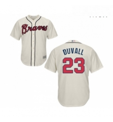 Mens Atlanta Braves 23 Adam Duvall Replica Cream Alternate 2 Cool Base Baseball Jersey 