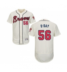 Mens Atlanta Braves 56 Darren O Day Cream Alternate Flex Base Authentic Collection Baseball Jersey