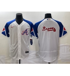 Men's Atlanta Braves Big Logo White 2023 City Connect Flex Base Stitched Baseball Jersey