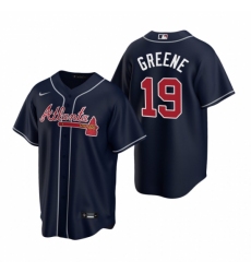 Mens Nike Atlanta Braves 19 Shane Greene Navy Alternate Stitched Baseball Jersey