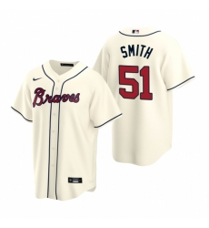 Mens Nike Atlanta Braves 51 Will Smith Cream Alternate Stitched Baseball Jersey