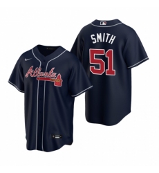 Mens Nike Atlanta Braves 51 Will Smith Navy Alternate Stitched Baseball Jersey