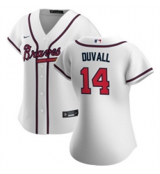 Women Atlanta Braves 14 Adam Duvall Cool Base Stitched Jersey