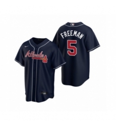 Youth Atlanta Braves #5 Freddie Freeman Nike Navy 2020 Alternate Jersey