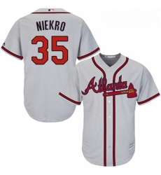 Youth Majestic Atlanta Braves 35 Phil Niekro Authentic Grey Road Cool Base MLB Jersey