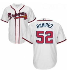 Youth Majestic Atlanta Braves 52 Jose Ramirez Replica White Home Cool Base MLB Jersey 