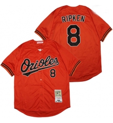 Baltimore Orioles 8 Cal Ripken Jr Orange 1989 Cooperstown Collection Jersey