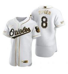 Baltimore Orioles 8 Cal Ripken Jr White Nike Mens Authentic Golden Edition MLB Jersey