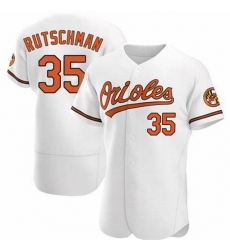 Men Baltimore Oriole #35 Adley Rutschman White Flex Base Stitched Baseball jersey