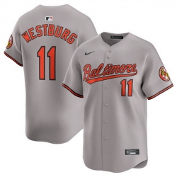 Men Baltimore Orioles 11 Jordan Westburg Grey 2025 Limited Cool Base Stitched Baseball Jersey