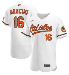 Men Baltimore Orioles 16 Trey Mancini Men Nike White Home 2020 Flex Base Player MLB Jersey
