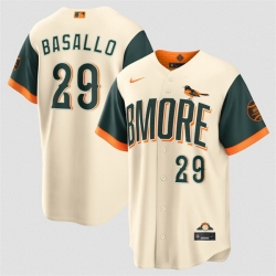 Men Baltimore Orioles  29 Samuel Basallo Natural 2026 City Connect Stadium Stitched Baseball Jersey