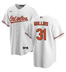 Men Baltimore Orioles 31 Cedric Mullins White Cool Base Stitched Jersey
