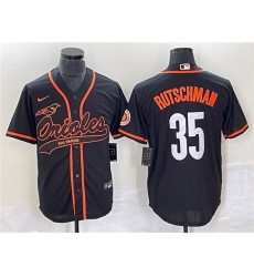 Men Baltimore Orioles 35 Adley Rutschman Black City Connect Cool Base Stitched Baseball Jersey