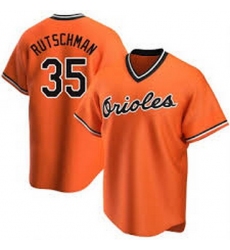 Men Baltimore Orioles 35 Rutschman Orange Jerseys