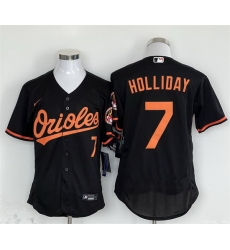 Men Baltimore Orioles 7 Jackson Holliday Black Flex Base Stitched Baseball Jersey