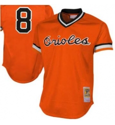 Men Baltimore Orioles 8 Pull over orange jersey