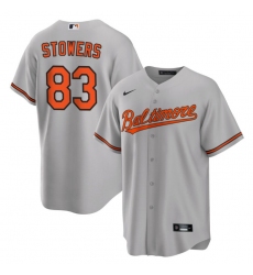 Men Baltimore Orioles 83 Kyle Stowers Grey Cool Base Stitched Jersey