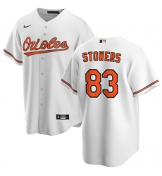 Men Baltimore Orioles 83 Kyle Stowers White Cool Base Stitched Jersey