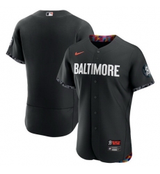 Men Baltimore Orioles Baltimore Orioles Blank Black 2023 City Connect Flex Base Stitched Baseball Jersey