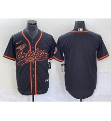 Men Baltimore Orioles Blank Black Cool Base Stitched Jersey 2
