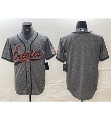 Men Baltimore Orioles Blank Gray Cool Base Stitched Jersey