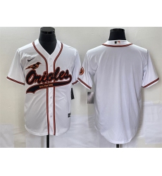 Men Baltimore Orioles Blank White Cool Base Stitched Jersey 1