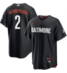Men Baltimore Orioles Gunnar Henderson Black City Connect Stitched Nike Jerseys