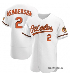 Men Baltimore Orioles Gunnar Henderson White Flex Base Stitched Nike Jerseys