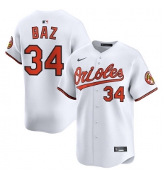 Men Baltimore Orioles Nike Home Limited Jersey White Baz Shane 34 Men Baltimore Orioles Nike Home Limited Jersey White Baz Shane 34