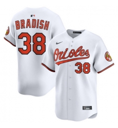 Men Baltimore Orioles Nike Home Limited Jersey White Bradish Kyle 38