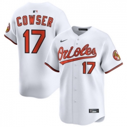 Men Baltimore Orioles Nike Home Limited Jersey White Cowser Colton 17